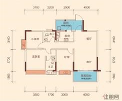 【E2户型】3室2厅2卫1厨2阳台