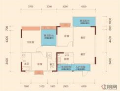 【E1户型】3室2厅2卫2厨3阳台