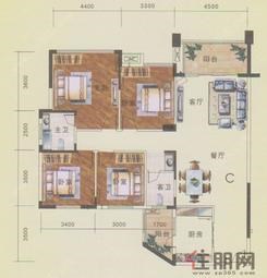 【C户型】4室2厅2卫1厨2阳台