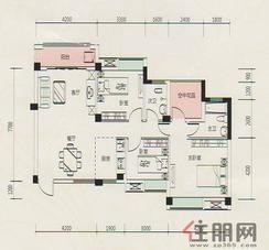 【6#楼A2户型】3室2厅2卫1厨1阳台