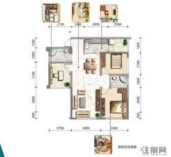 【76㎡2+1】2室2厅1卫1厨1阳台