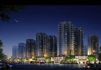 沿街夜景效果图