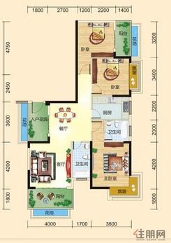 【7#1单元03户型】3室2厅2卫1厨2阳台