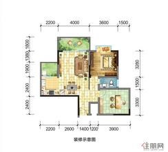 【3-A-2(B-2)户型图】2室2厅1卫1厨2阳台
