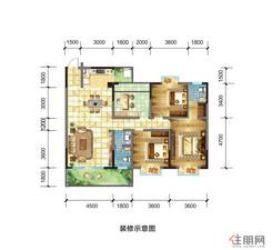 【3-A-4(B-4)户型图】4室2厅2卫1厨2阳台
