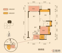 【D】1室2厅1卫1厨3阳台