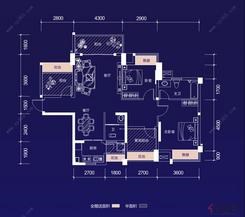 【4#楼C-2户型】2室2厅2卫1厨4阳台