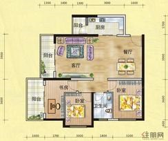 【A3户型】3室2厅1卫1厨3阳台