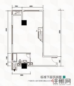 【A户型标准下层平面图】1卫