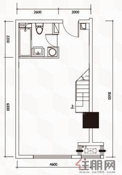 【D户型标准下层平面图】1卫