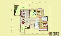 【粤海9#楼F2户型图】4室2厅2卫1厨2阳台