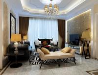 北向03号样板房客厅斜视