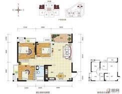 【3#楼A户型81.88㎡】3室2厅1卫1厨1阳台