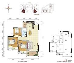 【1#楼D户型89.96㎡】3室2厅1卫1厨2阳台