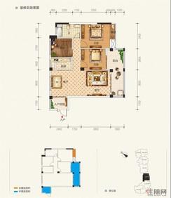 【1单元201-1801号房】3室2厅1卫1厨1阳台