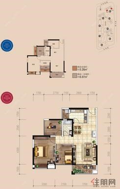 【C户型】3室2厅1卫1厨2阳台