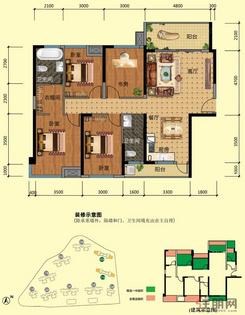 【E户型】4室2厅2卫1厨2阳台