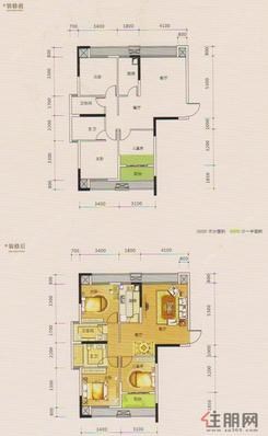 【D栋1单元02号/2单元03号】3室2厅2卫1厨1阳台