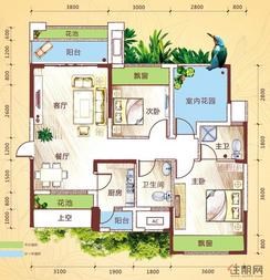【5#-C户型】3室2厅2卫1厨2阳台