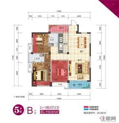 【5#楼B户型】3室2厅2卫1厨2阳台