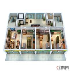 【1F户型透视图】