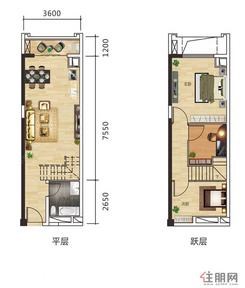 【6#公寓A户型平面图】2室2厅1卫1厨