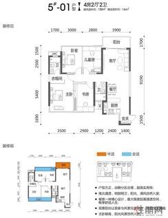 【5#楼01户型】4室2厅2卫1厨1阳台