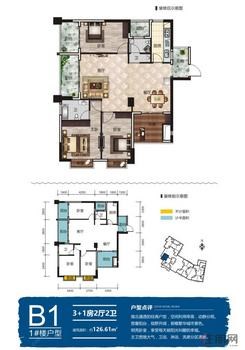 【1#楼B1户型】4室2厅2卫1厨4阳台