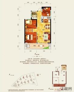【二期A户型】3室2厅1卫1厨1阳台