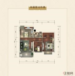 【93㎡户型】2室2厅1卫1厨1阳台