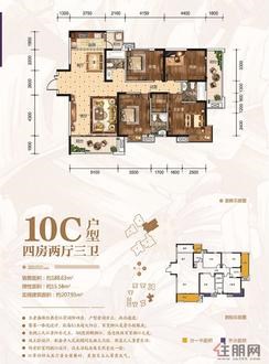 【10C户型】4室2厅3卫1厨3阳台
