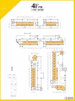 【1-6号楼4层平面图】