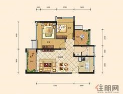 【3-A二室二厅一卫73㎡】2室2厅1卫1厨