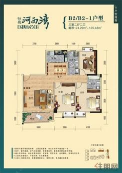 【B2/B2-1户型】3室2厅2卫1厨1阳台