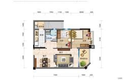 【Y035 两室两厅一卫】2室2厅1卫1厨2阳台