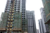 大部分楼栋已落外架