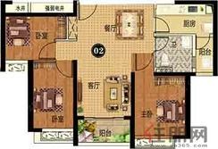 【14#户型】3室2厅1卫1厨1阳台