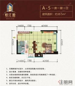 【A-5户型】1室1厅1卫1厨1阳台