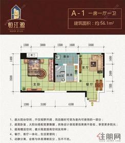 【A-1户型】1室1厅1卫1厨1阳台