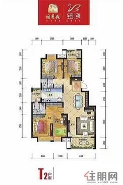 【T2户型】4室2厅2卫1厨3阳台