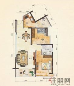 【两室两厅一卫】2室2厅1卫1厨2阳台
