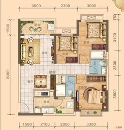 【8/9#01户型】3室2厅2卫1厨2阳台