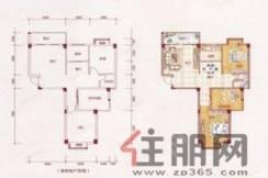 【3室2厅1厨1卫89.24㎡（建面）副本】3室2厅1卫1厨