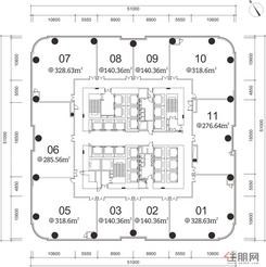 【A塔6-23层140-328㎡】