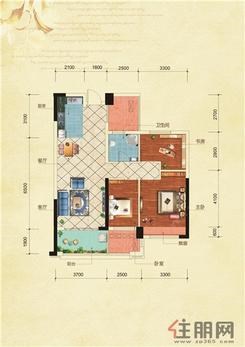【B2】3室2厅1卫1厨1阳台
