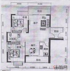 【G1户型】2室2厅2卫1厨2阳台