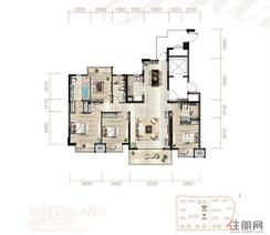 【海珀·璞晖167平米户型】4室2厅3卫1厨1阳台