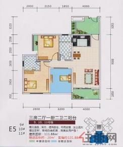 【E5】3室2厅2卫1厨2阳台