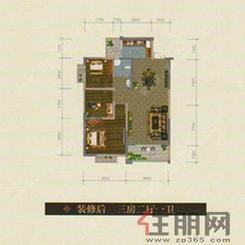 【A3户型】3室2厅1卫1厨2阳台