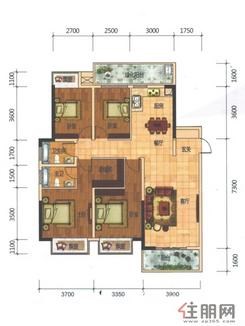 【E1户型141㎡(建面)】4室2厅2卫1厨2阳台